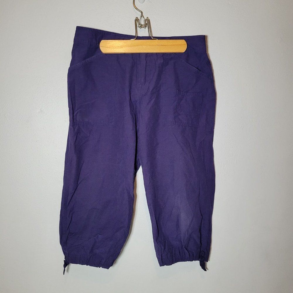 Danskin Now Blue Capri Pants Elastic Leg Bottom Women's Size M 8/10